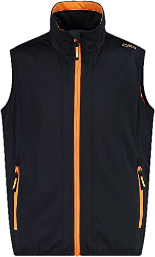 CMP - Gilet in light softshell da bambino, Antracite-Flame, 152