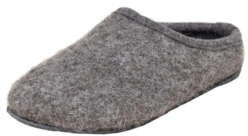 Gottstein Filz-Hausschuh ALP-COMFORT NATUR - Damen & Herren Pantoffel aus seltenen Wollen Tiroler Steinschaf, 46
