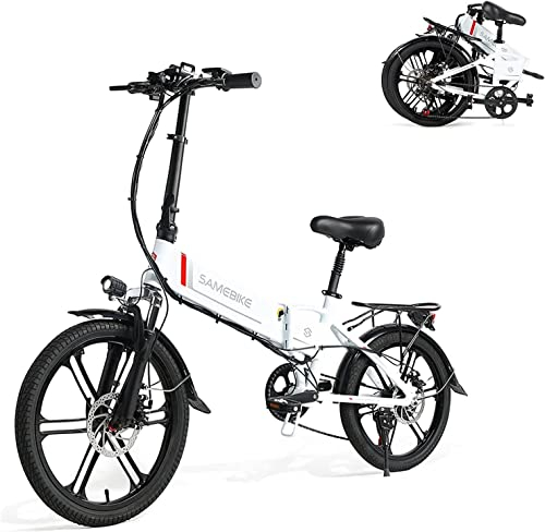 SAMEBIKE E Bike Elektrofahrrad E-Bike klapprad 20 Zoll 48V10.4Ah Abnehmbarer Akku,Max.Reichweite bis zu 40-90 km 7 Gänge City EBike Herren Damen Off-Road Mountainbike.