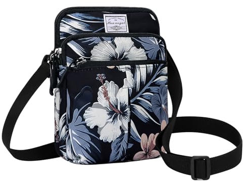 HUA ANGEL Mini Umhängetaschen kleine Handytaschen für Damen und Herren Sport Bauchtasche stylish hüfttasche mit Reißverschluss wasserdicht Stoff Gürteltasche mit vielen Fächern Für Reisen