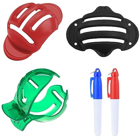 GVSAVY 3-Pack Golf Ball Liner Aids, 2-Pack Liner Pens, Golf Ball Marking Clips, Golf Ball Marking Tools, Golf Ball Alignment Kit, Golf Ball Markers