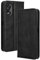 Dedux Portafoglio Custodia Cover per Oppo A38 4G / A18 4G, Cover Biglietti Visita Pelle Retro con Chiusura Magnetica Premium Pu Flip. Nero