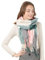Simoda Damen Schal Kariert übergroßer Deckenschal Winter Karo Tartan Stola Mit Quasten Streifen Plaid Schal Fransen Poncho (Rosa grün)