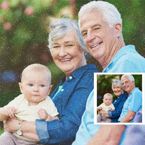 Custom Diamond Painting Kit, Personalize with Your Photo, Ideal for DIY Enthusiasts and Special Occasions, Perfect for Adults and Families