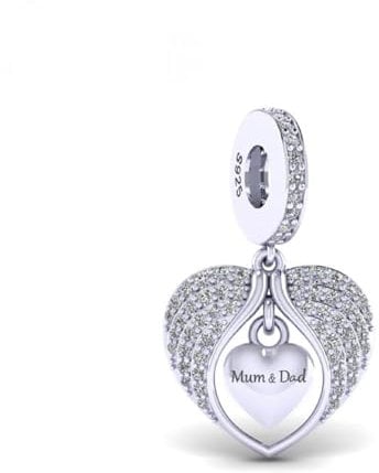 Abalorio de plata de ley 925 con diseño de alas de ángel, compatible con pulseras Pandora, Metal, No es una piedra preciosa