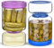 ZENS Pickle Jar with Strainer, 2 Pack 1500 ML Glass Flip Pickling Jar for Pickle Juice Separator, Airtight Hourglass Gherkin Jars Olive Pickle Contaienr for Dill Sliced Pickles Kimchi Storage