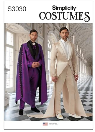 SIMPLICITY Sewing Pattern SS3030BB Men's Costume Suits BB (44-46-48-50-52)