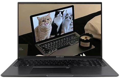 ASUS Vivobook Ordinateur portable WUXGA IPS 16, Intel i7-1355U, Deca-Core, 16 Go de RAM, 1 To SSD, clavier rétroéclairé, noir indie, carte graphique Intel Iris Xe, tapis de souris TWE