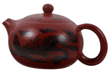 HOLIDYOYO Teiera Per Fare La Teiera Bollitore Per Il Tè in Porcellana Bollitore Per Falò Teiera Asiatica Servizio Da Tè Per Ufficio Vaso Di Terracotta Teiera Cinese Brown Argilla Viola