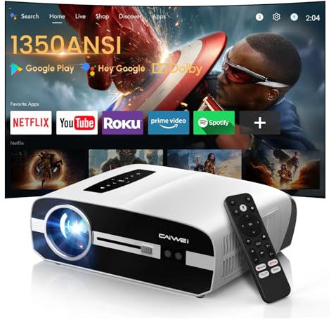 Autofokus smart 4K-projektor hemmabio dagtid 1500 ANSI med HDR10+