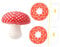 Cabilock 3 Stück Pilzpapier 3D Pilz Design Papier Raumdekoration 3D Pilz Ornament Pilz Zum Aufhängen 3D Papier Pilz Pp Rot
