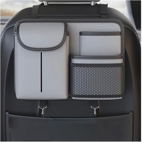 NFAHBAQA Auto Rücksitz Organizer für Jeep Compass 2021-2023, Autositz-Tasche Auto Organizer Kinder Wasserdicht Tragbar Aufbewahrungstasche,D/Grey