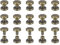 QUARKZMAN 30Pcs de Vis à Tête Plate en Laiton Chicago, 3X8mm Vis à Tête Plate Vis à Ongles Rivets pour la Fabrication de Cuir Diy Ceinture Sangle Bronze