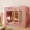 smartwood Etagenbett 2 Kinder 80x160 - Rosa - Leiter Rechts - Hochbett Mimi BP mit Lattenrost & Rausfallschutz für Jungen & Mädchen - Belastbar bis 230 kg