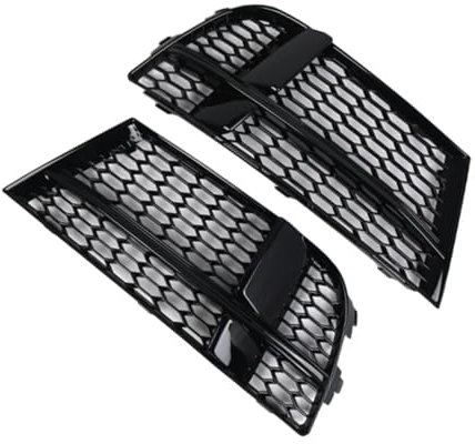 2 Pezzi paraurti Anteriore fendinebbia griglia a Nido d'Ape Copertura Maglia Nera, per Audi A3 (8V) 2017 2018 2019 8V3807681AE 8V3807682Q