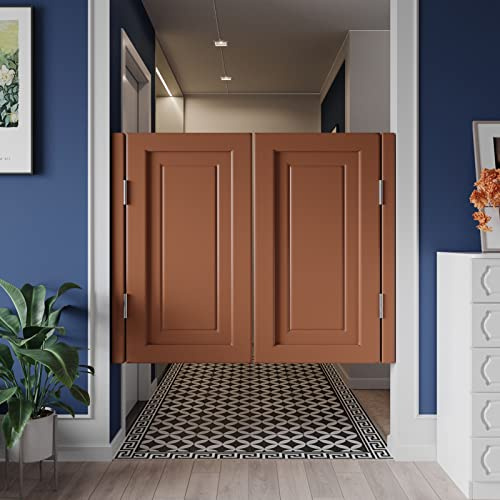 Puerta batiente de madera maciza con bisagras de metal para cafetería, salón, escaleras, baño, dormitorio, balcón, estilo vaquero resistente