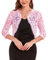 MINTLIMIT Boléro en dentelle pour femme, manches 3/4, ouvert sur le devant, robes de soirée, cardigan en dentelle, 34-rose poudré, XXL