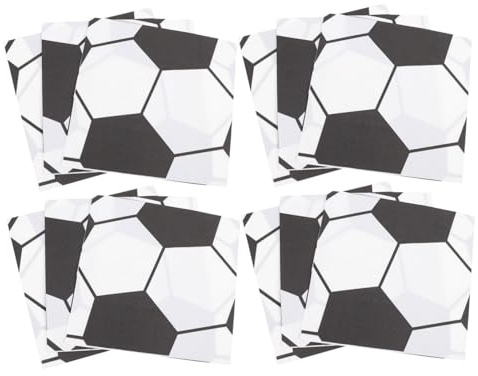 Toddmomy 120 Stück Teiliges Fußball Servietten Quadratische Einweg-papierservietten Saugfähig und Weich Fußball Partydekoration für Geburtstagsfeiern Sportveranstaltungen und Familienfeste