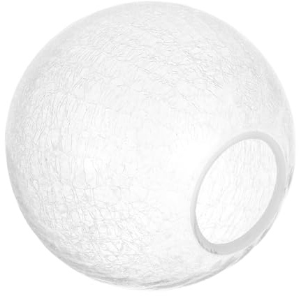 Toyvian Abat-Jour En Verre Transparent Craquelé Globe Pour Luminaires Couvercle De Lampe De Remplacement Diffuse La Lumière Pour Chambre Salon Plafonnier 15.00 X 15.00 X 15.00 cm