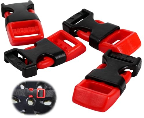 4er Set Helm Kinn Clip Steckschnalle Klickverschluss 4,8 x 2,1 cm, robuster Helmverschluss kompatibel mit ABUS Fahrradhelm, Rennradhelm, MTB, Motorradhelm, E-Bike Helm für sicheren Halt und Komfort
