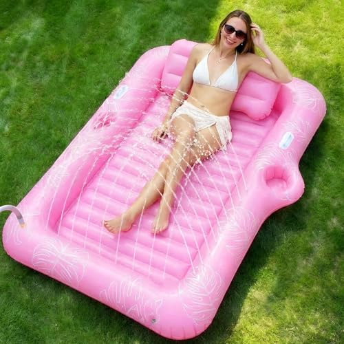 Zeraty Inflatable Pool Lounger Float for Adult Youth Kids Bed Cooling Contour Pool Floats Lounger Rafts, Water Rafts for Lake Outdoor Beach Pool Party