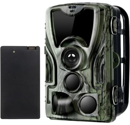 QAXRZCUCD Trail Hunting Camera With A 5000Mah Lithium Battery 20MP HC801A-LI 1080P Night Version Photo Traps Wild Surveillance Crisp Images And Videos