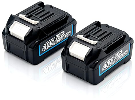 2 Stück Akku BL4020 für Makita 40V Akku MAX XGT Kompatibel mit Makita 191L29-0, BL4020, BL4025, BL4040,191B36-3,191B26-6 GWT07Z GTD01Z GHU02Z GLC01Z PowerTool 2,0Ah