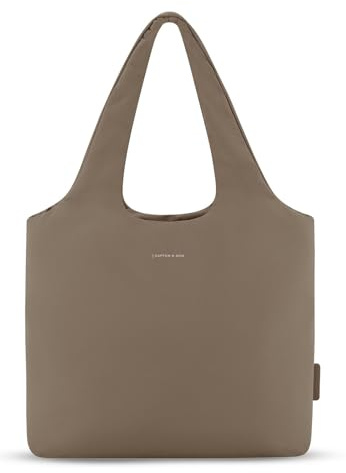 Kapten & Son Schultertasche mit Laptopfach Skara Cloud Shopper Walnut braun