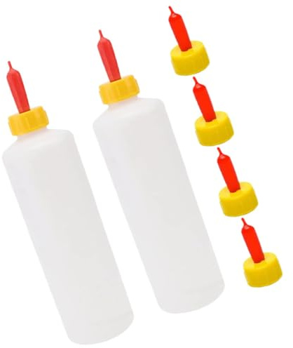 DOITOOL 2 Sets Lamb Feeding Bottles with 500ml Capacity Multifunctional Portable Pvc Lamb Milk Bottles for Sheep and Calves on Farm and Ranch Feeding Solutions
