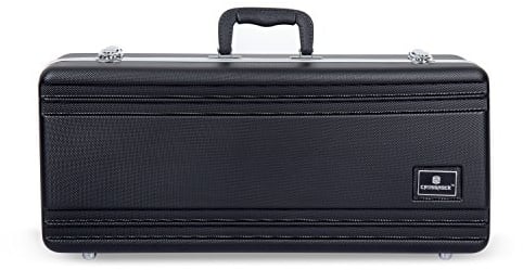 Crossrock CRA860ASBK-R Alto Saxophone Case-Rectangular ABS Molded with Single Shoulder Strap, Black