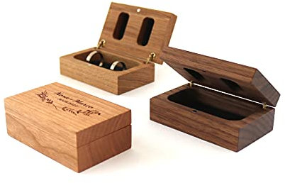STREIFHOLZ Ringbox zur Hochzeit aus Holz mit Gravur personalisiert für Ehering