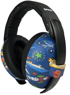 BANZ Cache-oreilles doux et confortable avec protection appareil auditif pour bébés et enfants petite (note de réduction du bruit chef dans l' industrie) 0-2 ans Transport