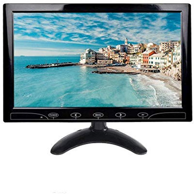 10.1 Pulgadas LCD Monitor, 1024x600 HDMI Pantalla con Control Remoto & Entrada de HDMI/Audio/VGA/AV/para PC,CCTV,DVR,DVD,Cámara de Seguridad