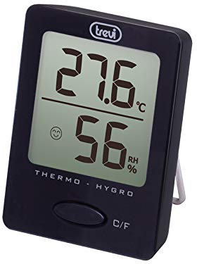 Trevi Te 3004 Termometro Digitale con Igrometro, Temperatura e umidità, Nero