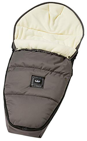 Gesslein Winterfusssack Sleepy │ Design 621 │Fusssack für Kinderwagen, Sportwagen, Buggy, Babywanne oder Schlitten │ Thermo-Funktion, Kuschel-Fleece, Mumienfunktion │ steingrau