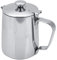 Regun Jarra para espumar leche de Acero Inoxidable con tapa, 350ml Jarra Para Espuma Mano, Taza de Leche para Cafe Capuchino Espresso Leche Arte (350ml)