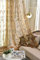 Lsimeru Braun Vintage Vorhang Transparent Kräuselband Gardinen Durchsichtig Romantisch Blumenmuster Voile Vorhänge Schlafzimmer Wohnzimmer Dekoschal,2er Set 140x245