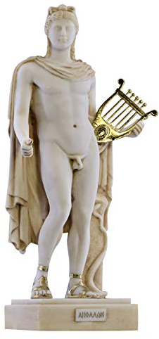 Gott Apollo Phoebus Athens Akademie, griechische römische Statue, Skulptur aus gegossenem Marmor