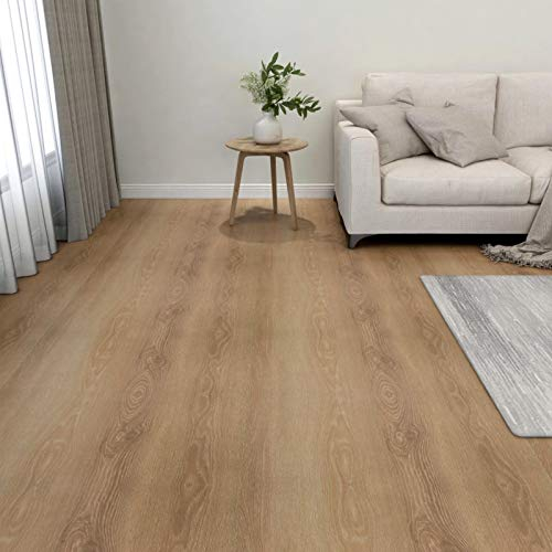 vidaXL 55x PVC-Fliesen Selbstklebend Vinyl-Fliesen Vinylboden Bodenbelag Laminat Dielen Fußboden Laminatboden Fliese Wohnzimmer 5,11m² Braun