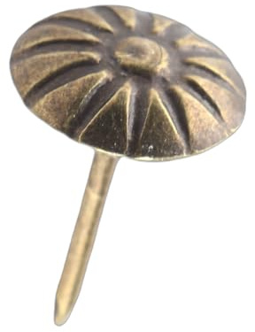 Tnfeeon 100 Pz Vintage Tappezzeria Chiodi Bronzo Etichetta in Metallo per Mobili Divano Scarpa Porta Decorativa Tack Stud(Verde 10 * 14 mm)