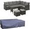SVITA Monroe Polyrattan Ecksofa Rattan-Lounge Esstisch Gartenmöbel-Set Sofa Garnitur Couch-Eck