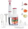 BAKAJI Frullatore a Immersione 4in1 con Accessori Frusta, Tritatutto, Frullatore lame acciaio, Miniprimer con accessori, Mixer Sbattitore taglia verdure elettrico manico Ergonomico (4 in 1 (600 W)