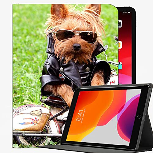 Fall für iPad Mini 5 2019 / ipad Mini 4 7,9 cm case Abdeckung, Dog Biker Leder Gras case Slim Shell Cover für ipad Mini 7,9 Zoll