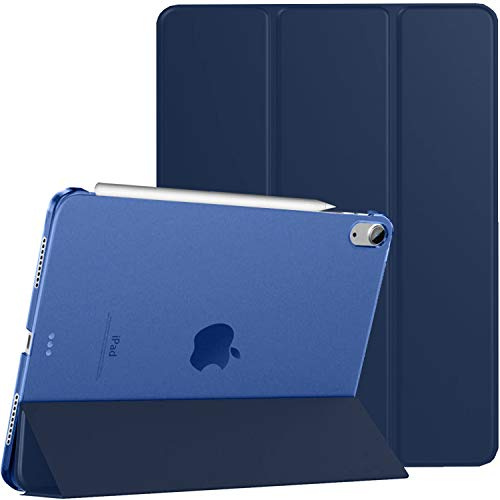 DuraSafe Cases Para iPad PRO 11 pulgadas 1ª [PRO 11 2018 1 Generación] A1980 A1934 A2013 A1979 Trifold Hard Smart PC translúcida cubierta trasera - índigo