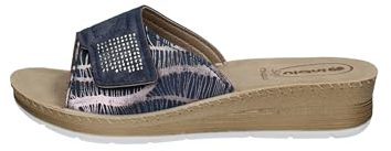 inblu Ciabatte a Fascia Regolabile a Strappo, Donna, Blu, 35 EU