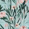 VaryPaper Fototapete Selbstklebend Tapete Blumen Vintage Blumentapete Rosa Wand Tapeten Floral Blau Schlafzimmer Grüne Blätter Wandtapete Dschungel Kinderzimmer Abwaschbare Küchentapete 45cm×3m