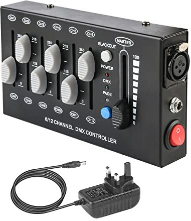 Console Dmx 512, Controller Dmx a 12 canali, Controller Dmx 512, Controller Dmx 512, Scheda di controllo della luce Dmx, Mini Controller portatile Dmx Luci Dmx per il controllo della luce Dmx