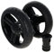 Heyiarbeit Kinderwagenrad-Set, Schaumstoff, 13 cm, multidirektionales Rad, 130 x 33 mm (Raddurchmesser x Radstärke), Schwarz