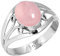 Jeweloporium Rosa Rosenquarz 925 Silber Ringe für Damen mit Stein Cocktail Silber Ringe Größe 70(22.3) Valentinstag - Geschenk viktorianisch Schmuck