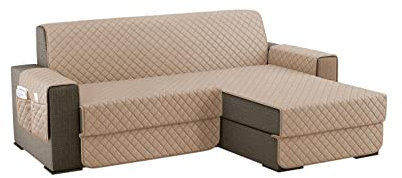 sevi's Sofabezug L Form 200cm Wasserdicht, Sofa überzug Ecksofa Reversibel Kratzfest Fleckenresistent - Sofa Cover für Katzen und Hunden - Khaki